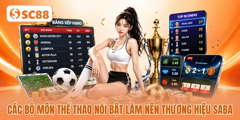 Các bộ môn thể thao nổi bật làm nên thương hiệu SABA