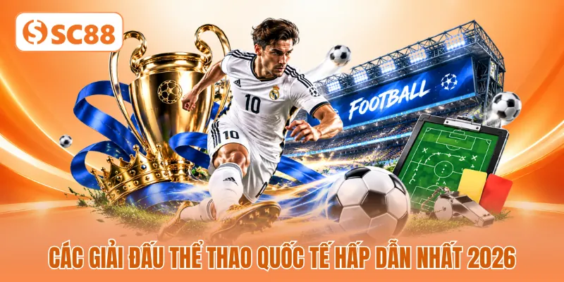 Các giải đấu thể thao quốc tế hấp dẫn nhất 2026 Các giải đấu thể thao quốc tế hấp dẫn nhất 2026
